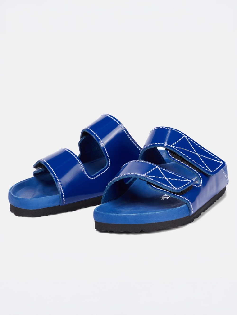 NWT Proenza Schouler x Birkenstock Arizona Slides in Cobalt Leather - Size 37 - Picture 2 of 12
